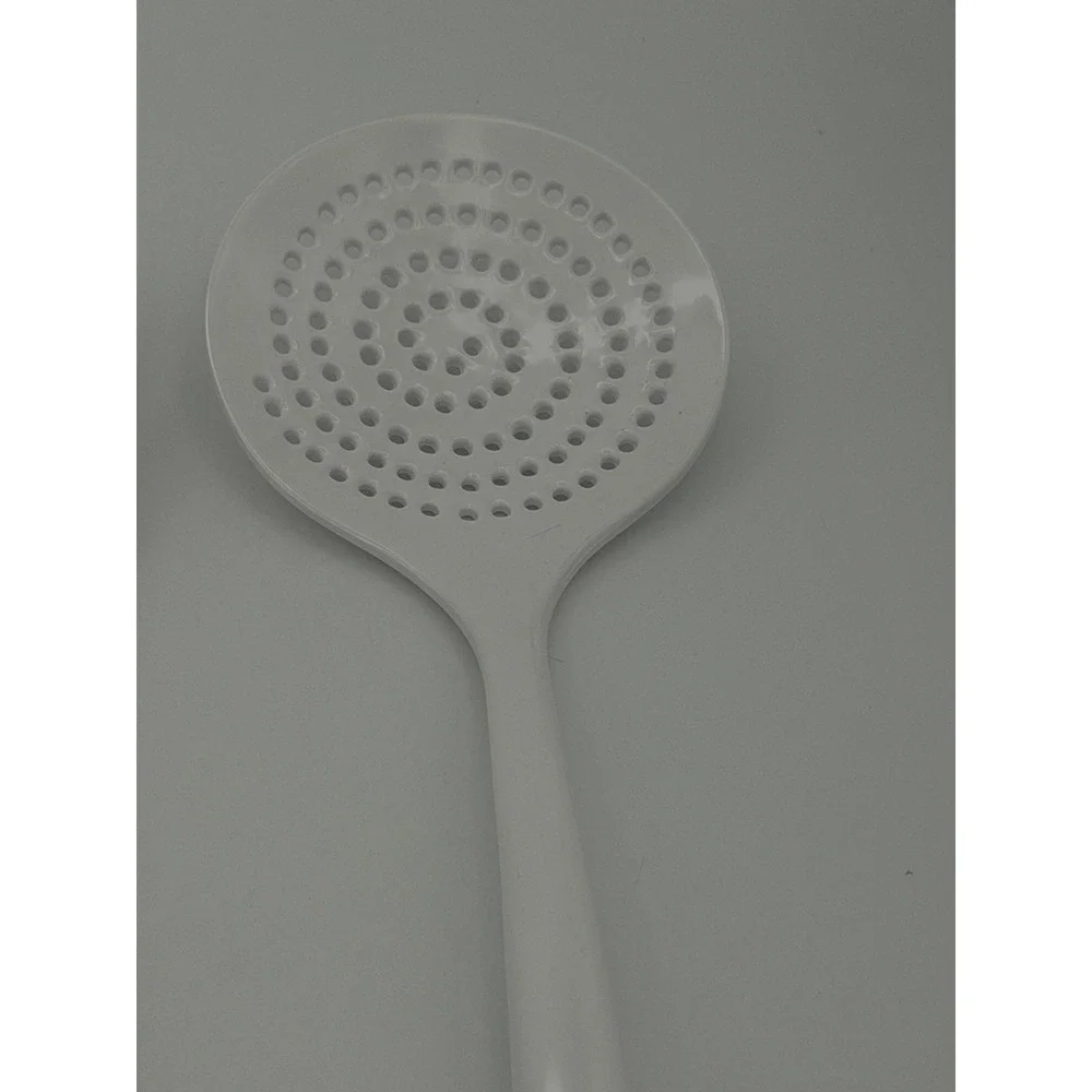 Vintage White Melamine Kitchen Utensil Set Spatula Pasta Server Fork Skimmer